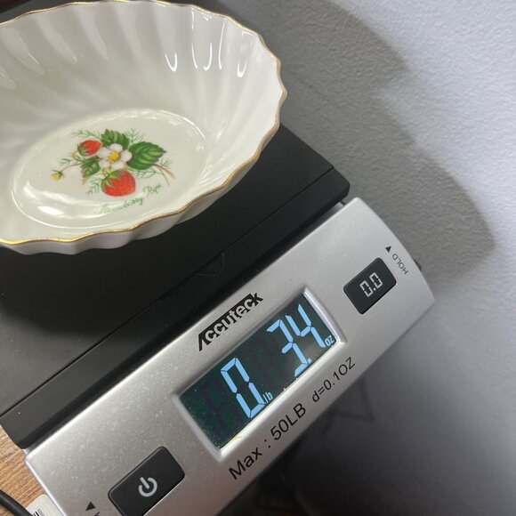 Adderley Fine Bone China Ripe Strawberry Dish With Gold Trim England - Picture 9 of 9